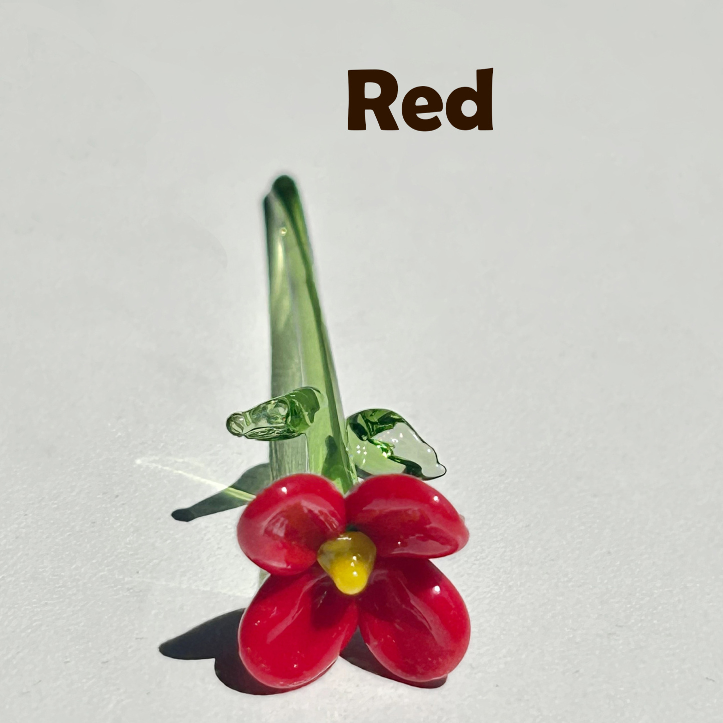 Glass Flower Bouquet - Mini Flower Figurine, Glass Artwork Table Centerpiece, Birth Flower Sculpture, Home Decor Gift for Mom & Friends