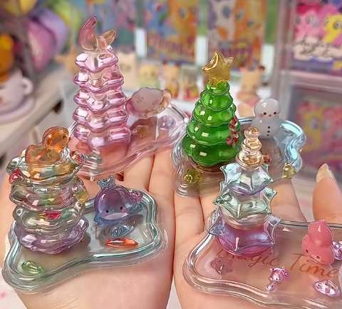 Crystal Jenga-Style 3D Building Stickers – DIY Cute Mini Scenes