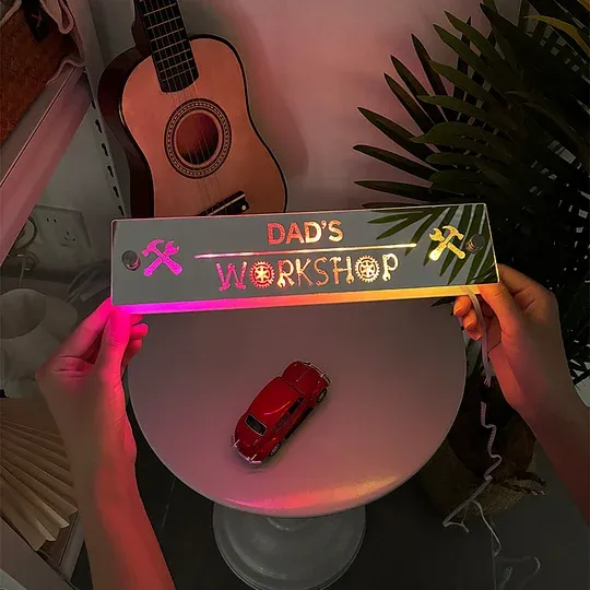 Father��s Day Gift Personalized Dad Studio Mirror Lamp Gift for Dad