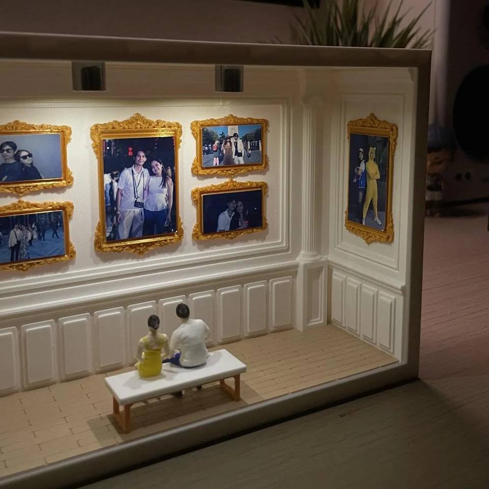 Custom Museum of Us Frame Cute Couple Miniature Museum Personalized Museum of Us Shadow Box Frame Couple Gifts Valentine's Day Anniversary Gift