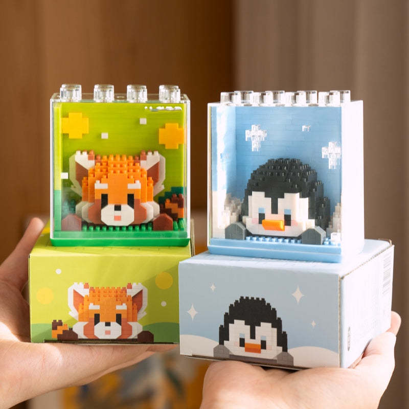 Children's Zoo Small Particle Building Blocks Toy Ornaments Model Gift Animal Building Blocks Blind Box Christmas Gifts for Family and Children - Bestchristmasgifts