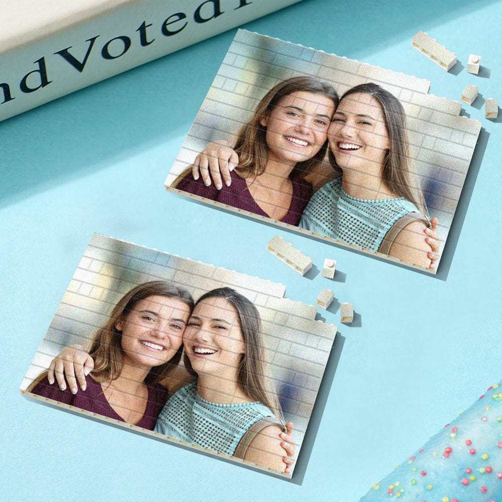Custom Building Brick Photo Block Square Shape Puzzle Gift For Friends - Giftlab