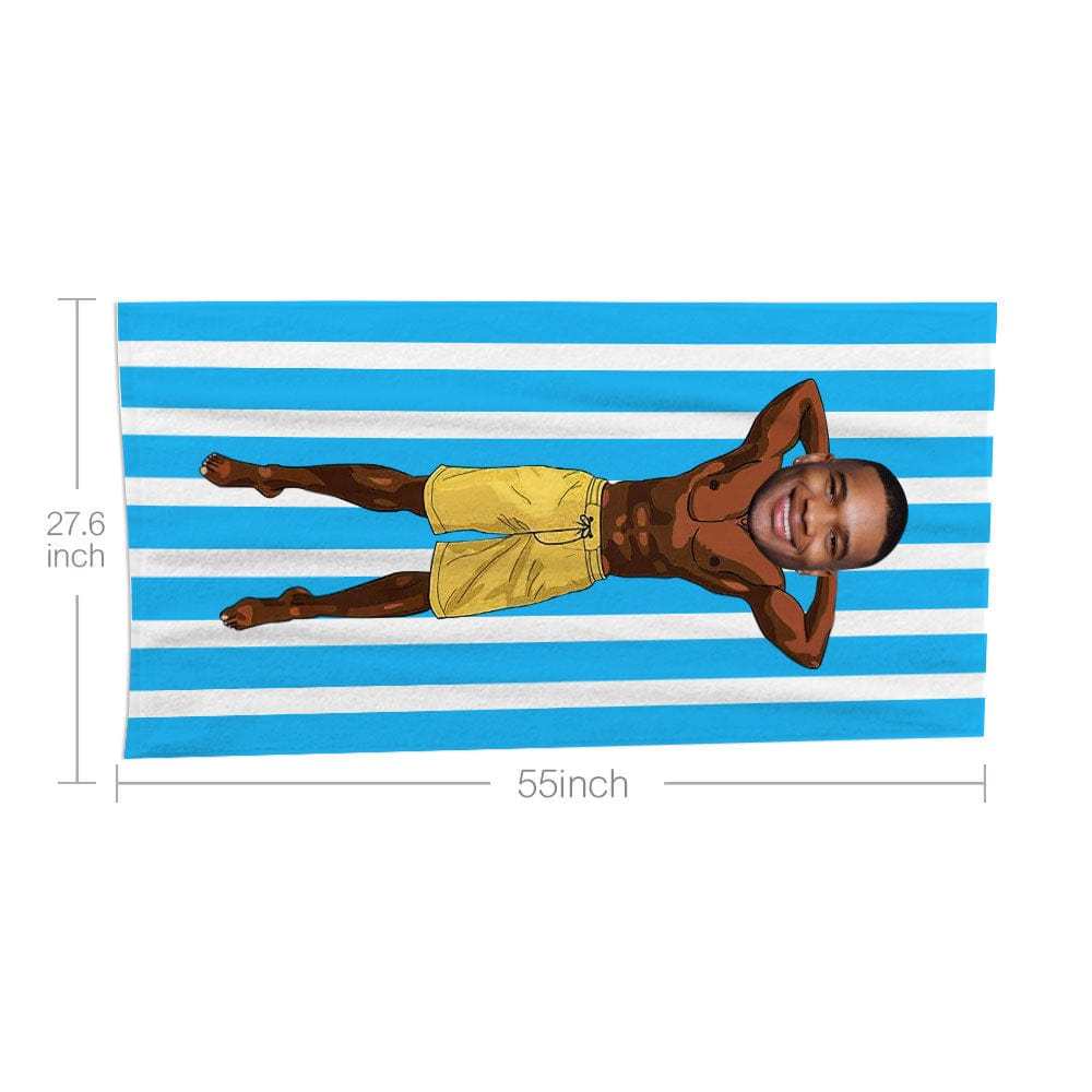 Custom Face Beach Towel Personalized Beach Towel Funny Gift for Kids - Giftlab