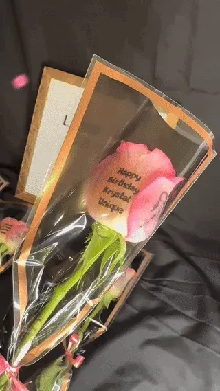 Beautiful Custom Photo Rose Engravable Rose The Best Gift For Couples