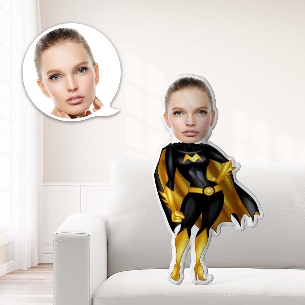 Custom Face Body Pillows Personalized My face Photo Pillow Christmas Gifts Personalized Batwoman In A Cape Throw Pillow