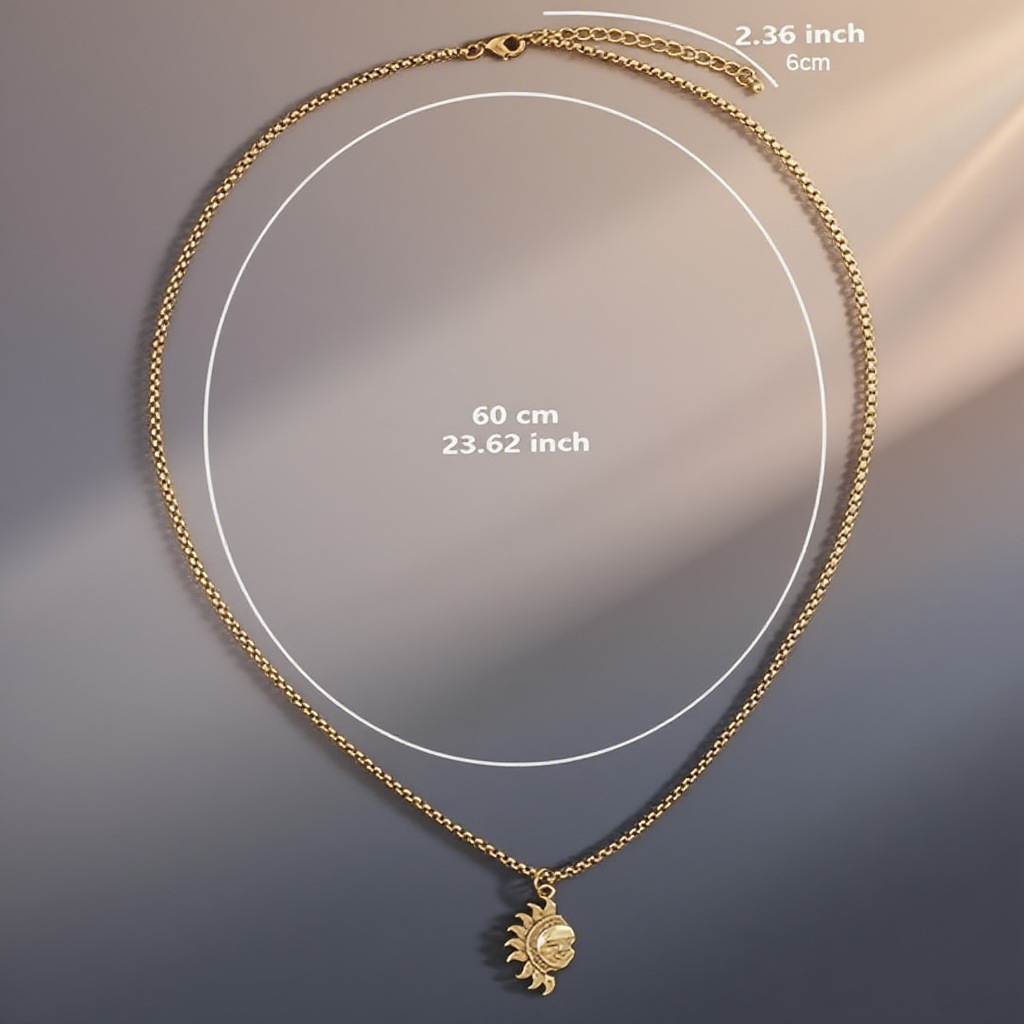 Sun & Moon Couple Necklace Unique Gift for Couple