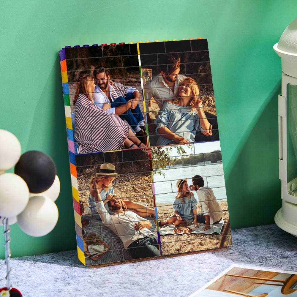 Personalised Colors Building Brick With Spotify Code Custom Photo Block Brick Puzzles Gifts For Couple - Giftlab