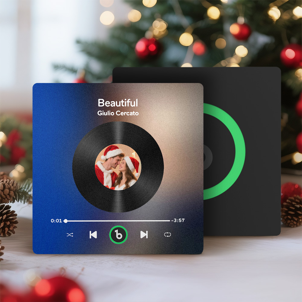 Custom Music Fridge Magnet Custom Colorful Frame Album Fridge Magnet Music Wall Photo Sticker Song Magnets That Can Play Music Christmas Gifts for Her - Bestchristmasgifts