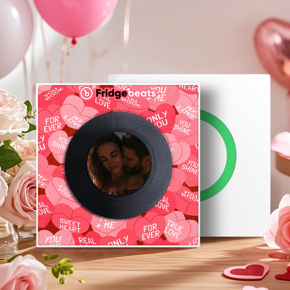Custom Music & Photo Fridge Magnet Can Customize 1-6 Vinyl and Songs - Bestchristmasgifts