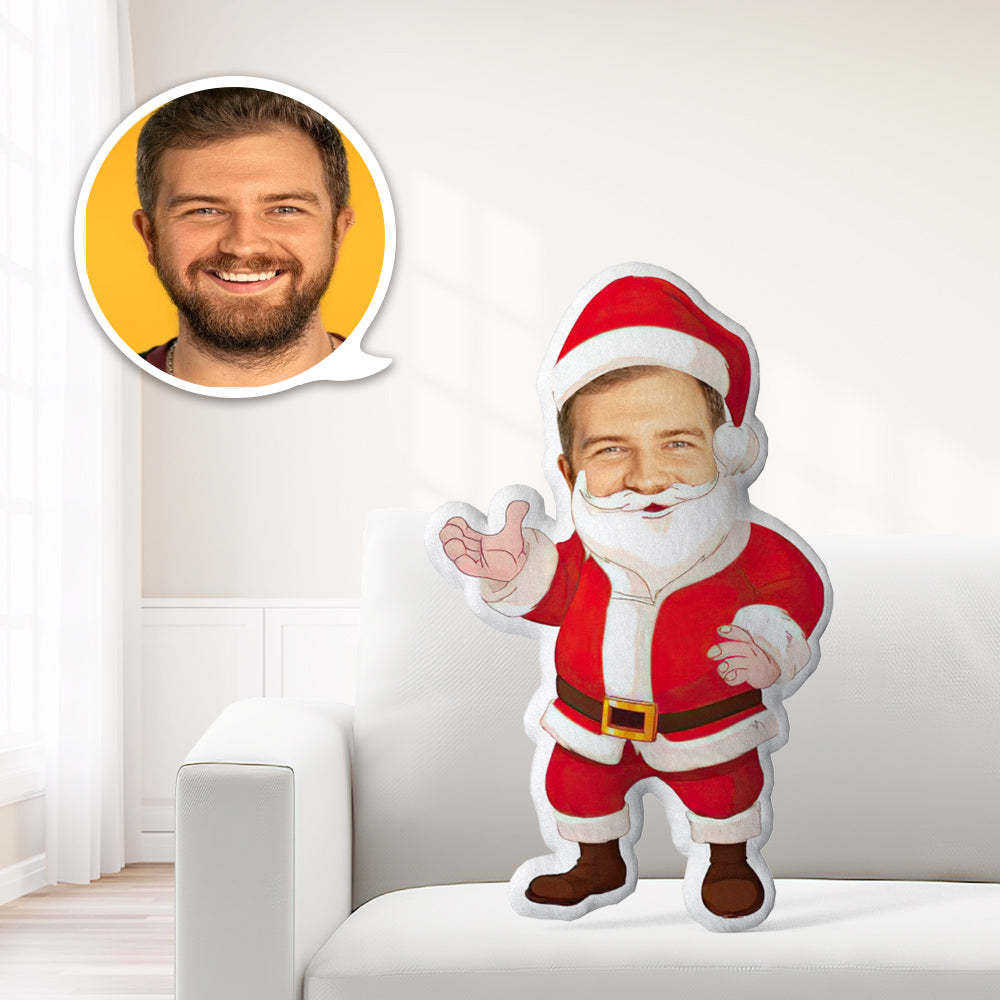 Custom Face Photo Santa Minime Throw Pillow Chirstmas Gift Personalized The Santa Gift For Chirstmas Party