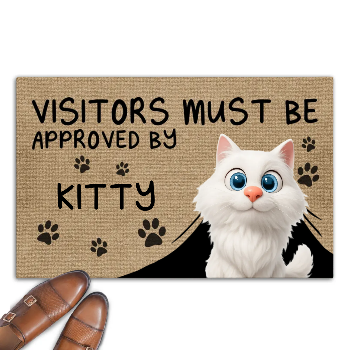 Approved By Dog Cartoon Personalized Custom Doormat Cartoon Pet Doormat For Pet Lovers