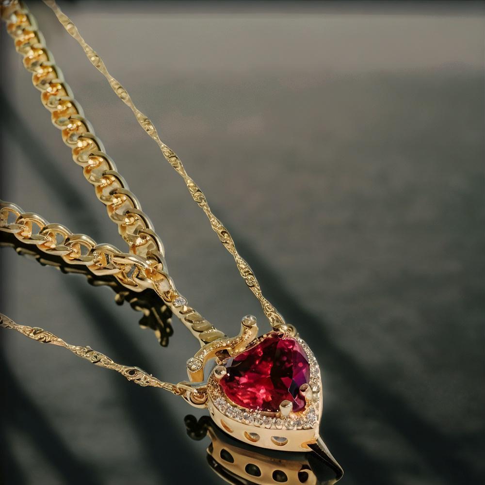 Silver Plated Couple Necklaces Trendy Sword Through Heart Pendant Jewelry Gift Crystal Love Dagger Necklace Set