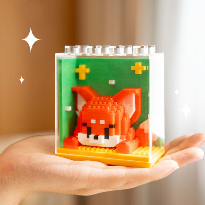 Children's Zoo Small Particle Building Blocks Toy Ornaments Model Gift Animal Building Blocks Blind Box Christmas Gifts for Family and Children - Bestchristmasgifts