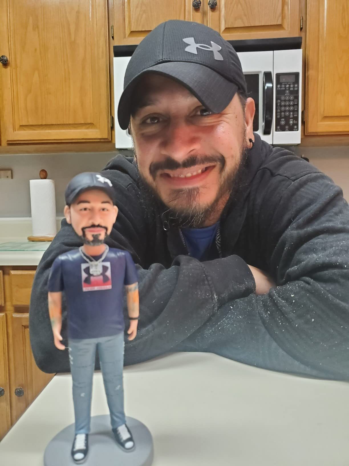 Fully Customizable 1 Person Custom Bobblehead With Engraved Text - Bestchristmasgifts