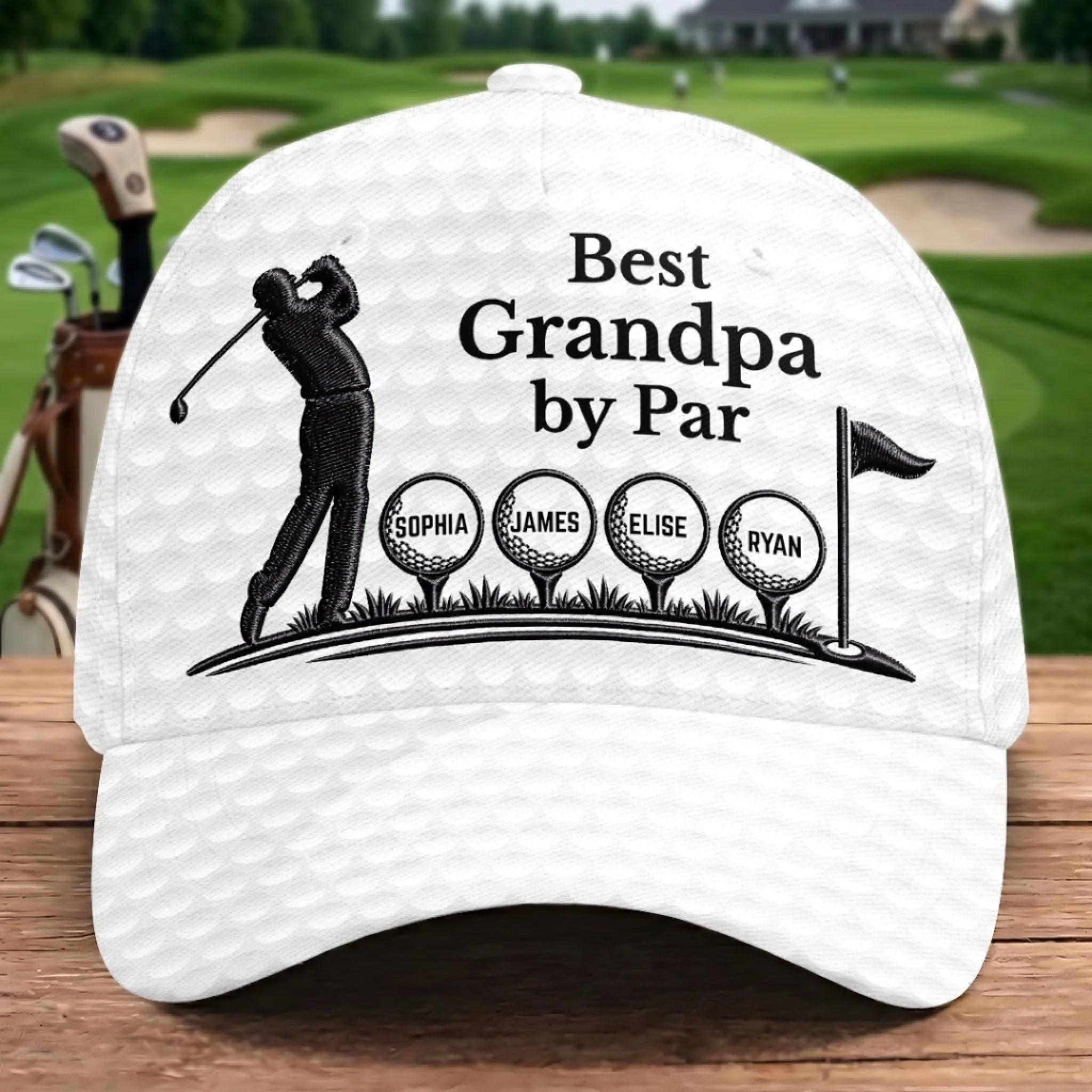 Custom Hat, All Over Print Classic Cap - Personalized Birthday Golf Gifts For Dad, Grandpa - Golf Days With Dad