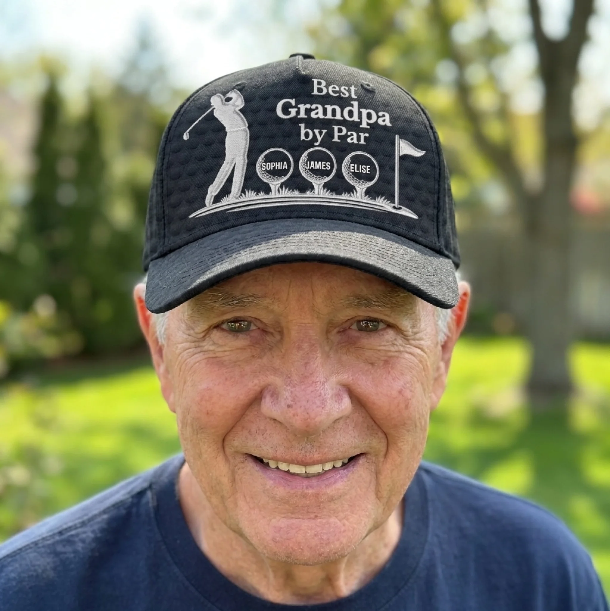 Custom Hat, All Over Print Classic Cap - Personalized Birthday Golf Gifts For Dad, Grandpa - Golf Days With Dad
