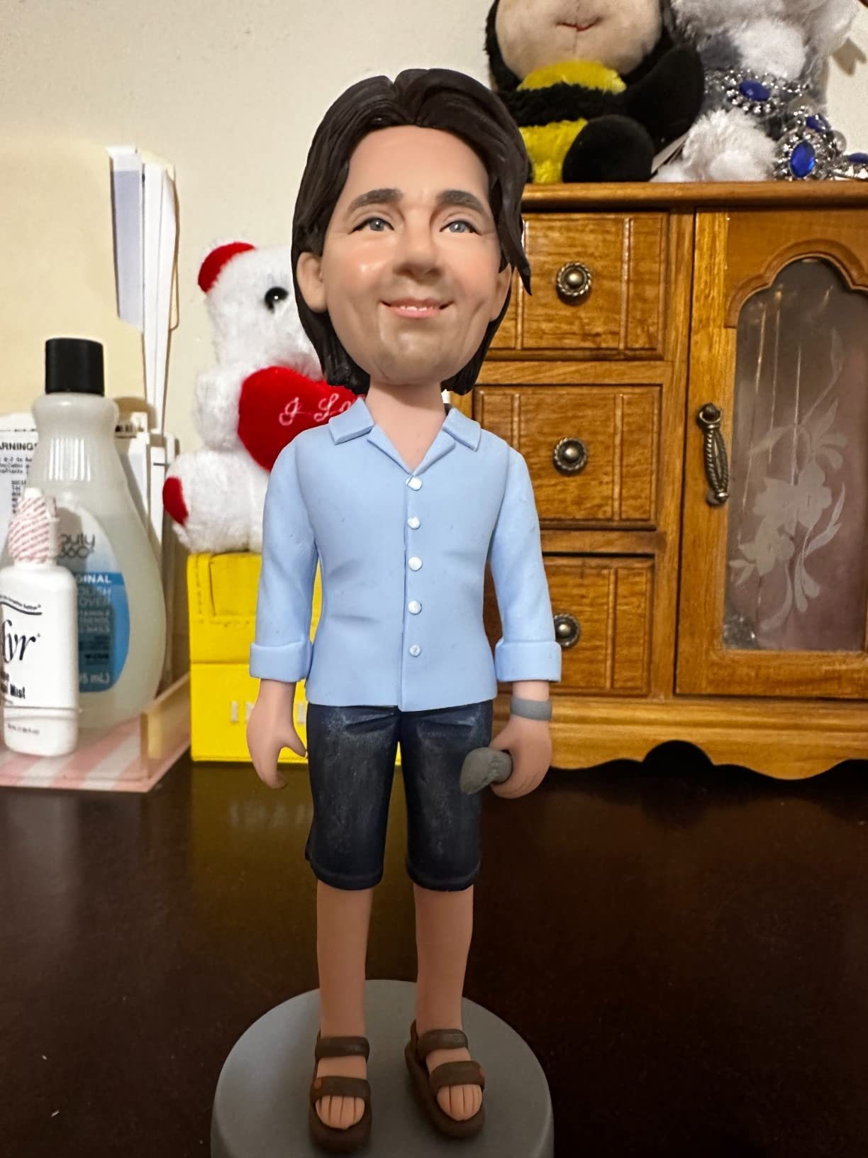 Fully Customizable 1 Person Custom Bobblehead With Engraved Text - Bestchristmasgifts