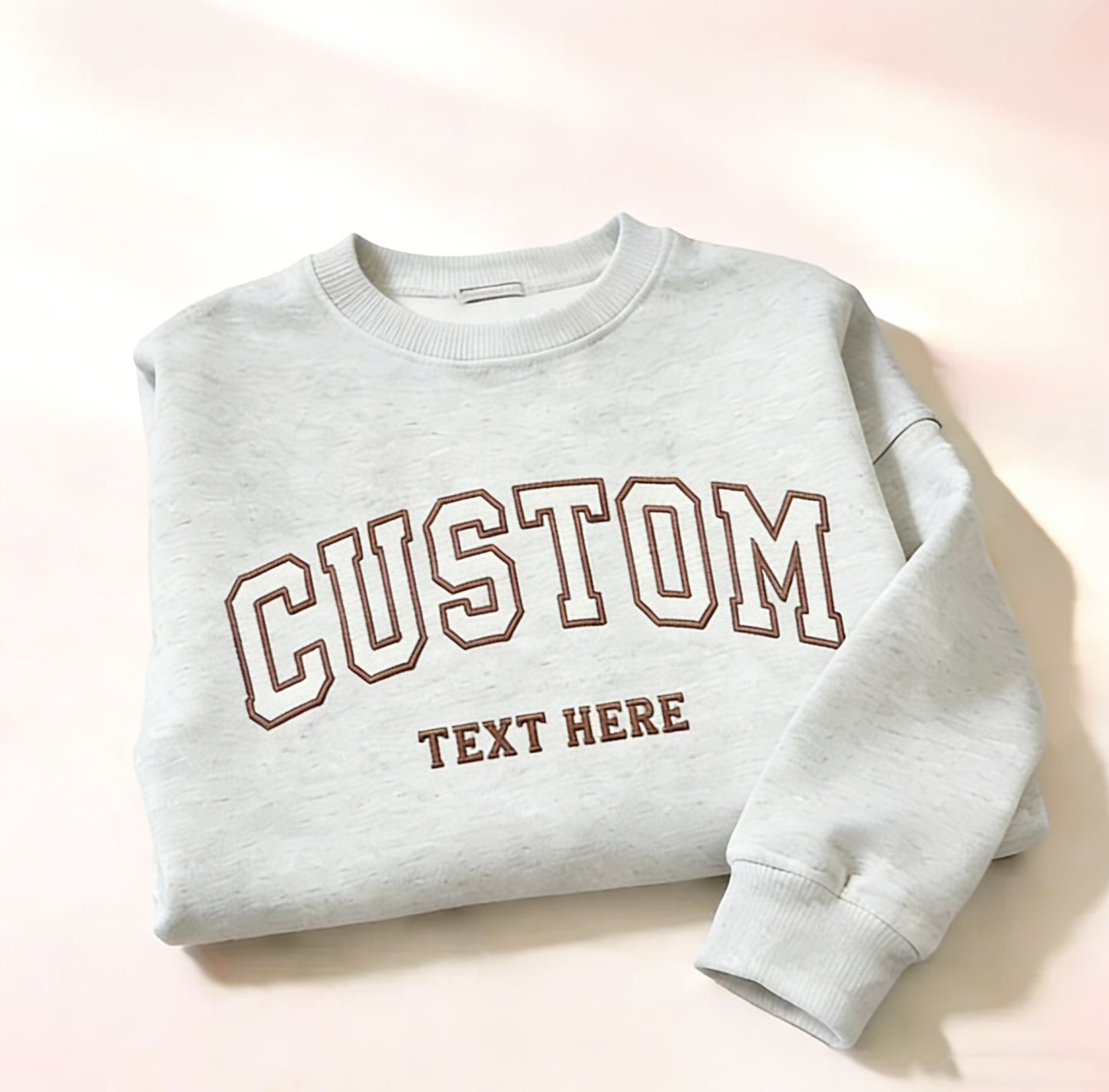 Custom Embroidered College Letter Sweatshirt: Retro Oversized Pullover - Bestchristmasgifts