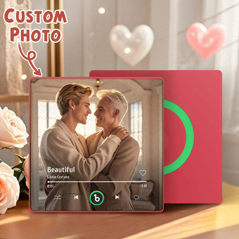 Benutzerdefinierter Musik- Und Foto-kühlschrankmagnet Unterstützt Bluetooth-konnektivität In Verschiedenen Stilen LGBT-Geschenke zum Valentinstag