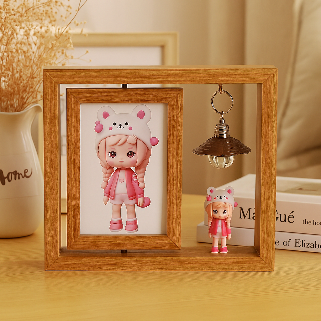 Personalized 3D Action Figure Photo Frame Unique Gift for Kids Lover