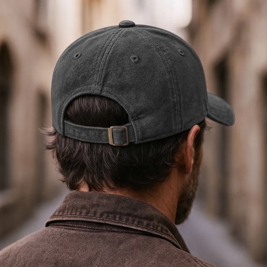 Personalized Washed Denim Cap with Kids’ Names – Custom Dad, Papa, or Grandpa Hat