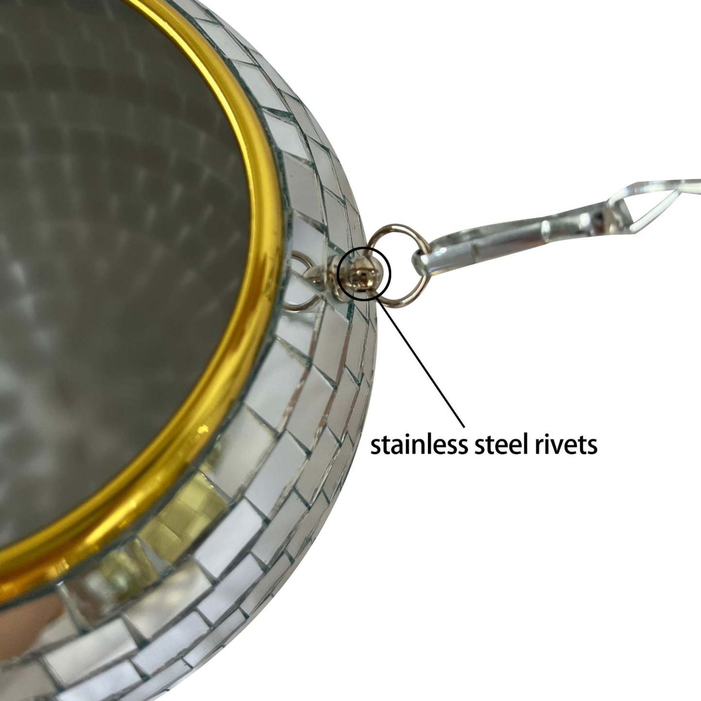 Disco Planter for Indoor Plants Unique Boho Hanging Plant Pots with Mosaic Mirror Tiles - photomoonlamp