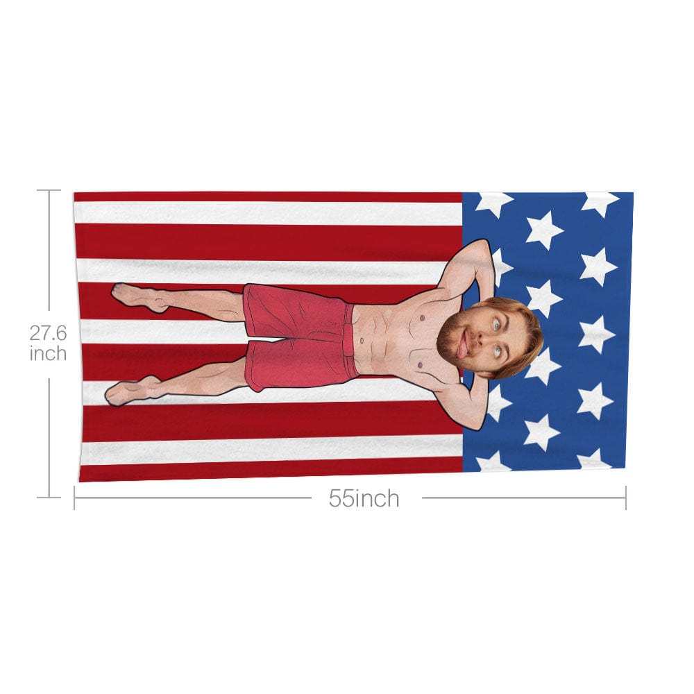 Custom Face Beach Towel Personalized Beach Towel Funny Gift for Kids - Giftlab