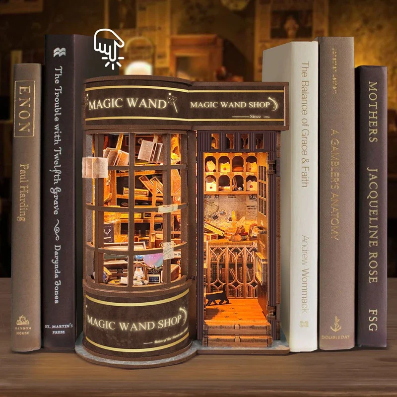 DIY Magic Wand Shop 3D Wooden Puzzle Handcrafted Book Shop Puzzle Unique Gifts for Halloween Christmas