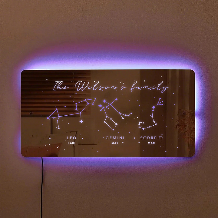 Zodiac Mirror Lamp - Christmas Gift For Your Lover