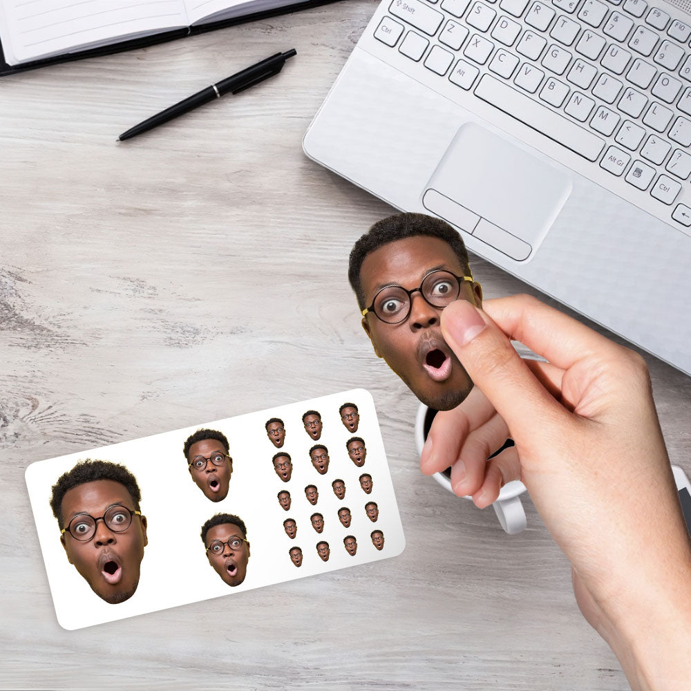 Custom Face Stickers Sheet Die Cut Stickers