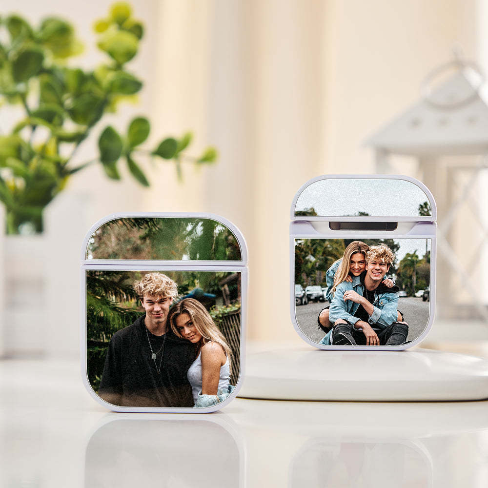 Personalized Photo Headphone Case Airpods 1/2 Pro Earphone Case Custom Picture Gift For Him/Her - Bestchristmasgifts