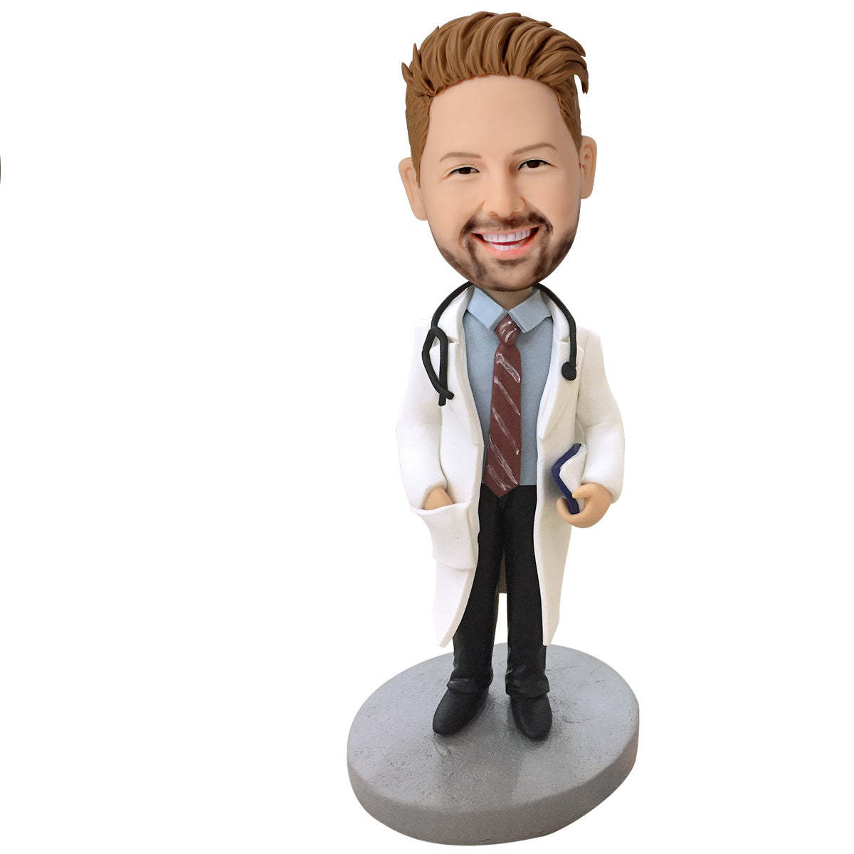 Doctor With Stethoscope Custom Bobblehead With Engraved Text - Bestchristmasgifts