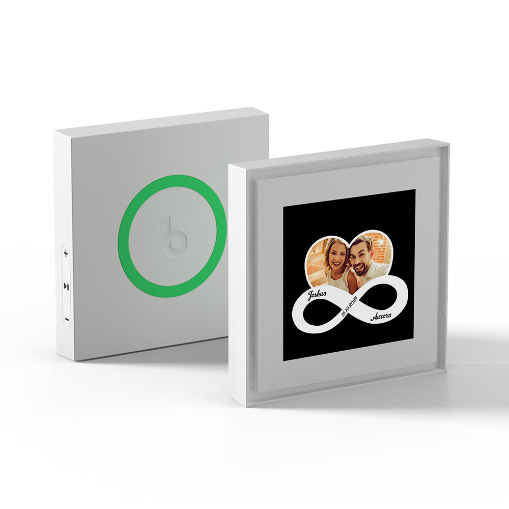 Custom Music & Photo Fridge Magnet Can Customize 1-6 Frame Art and Songs Infinite Symbols Infinite Love
