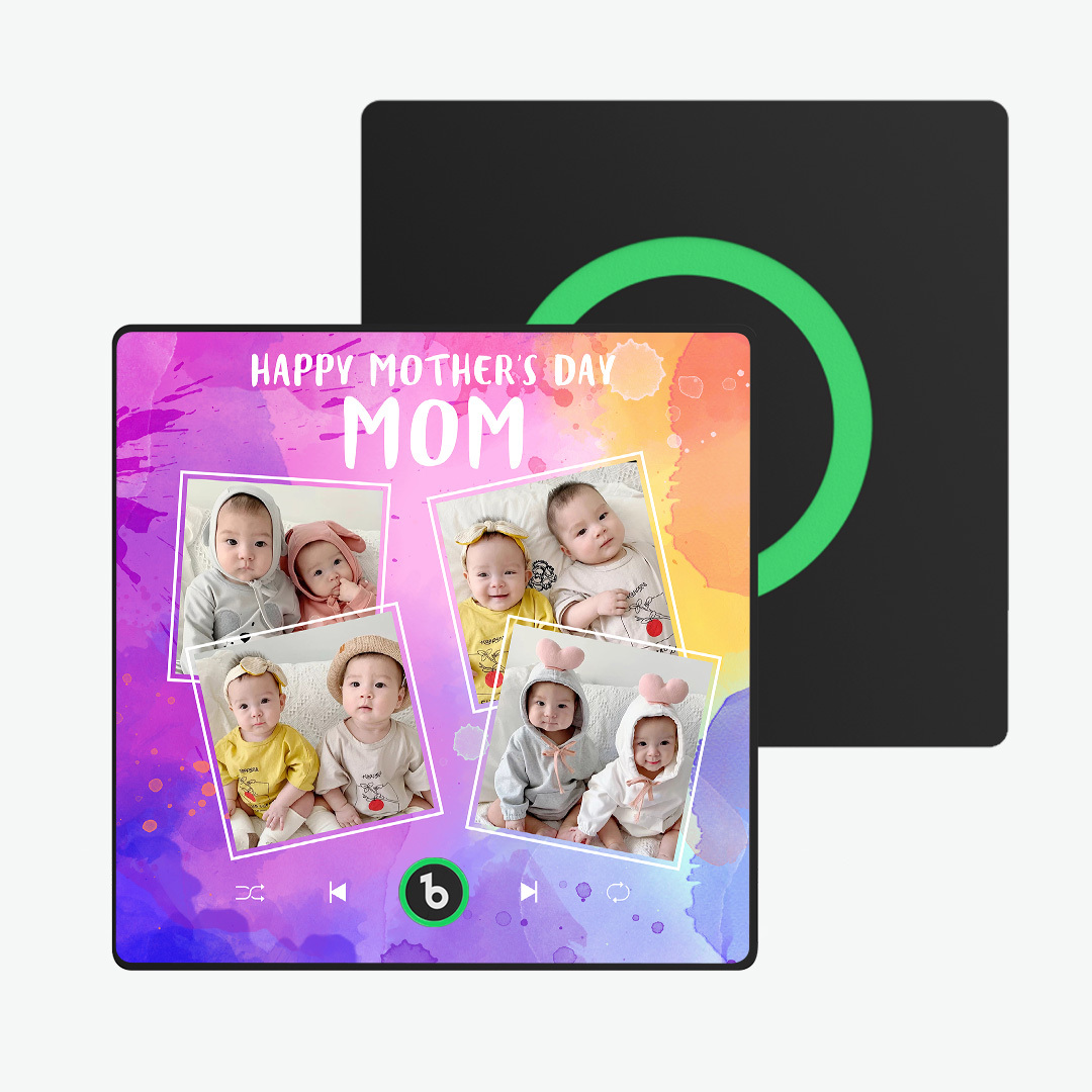 Custom Music Fridge Magnets That Plays Music with 4 Photos Mother's Day Gifts for Mum