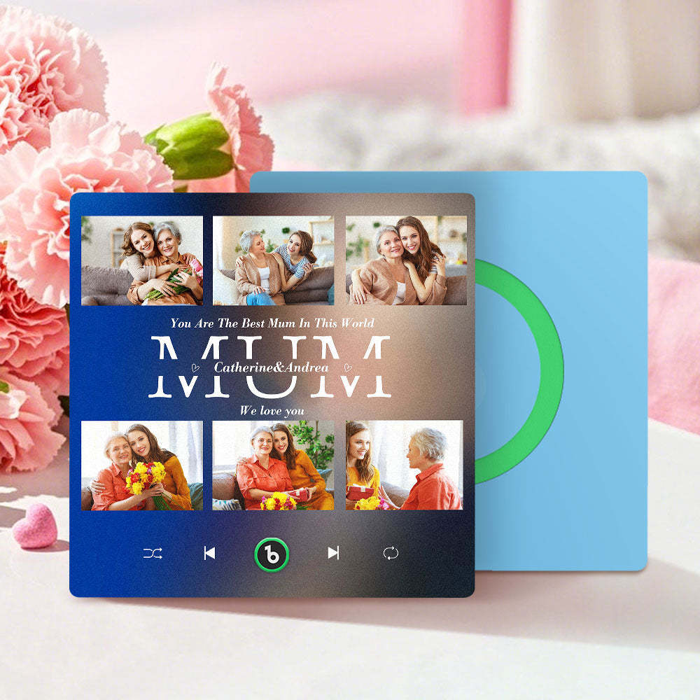 Personalised Fridge Magnets That Plays Music with 6 Photos Mother's Day Gifts for Mum - Fridgebeats