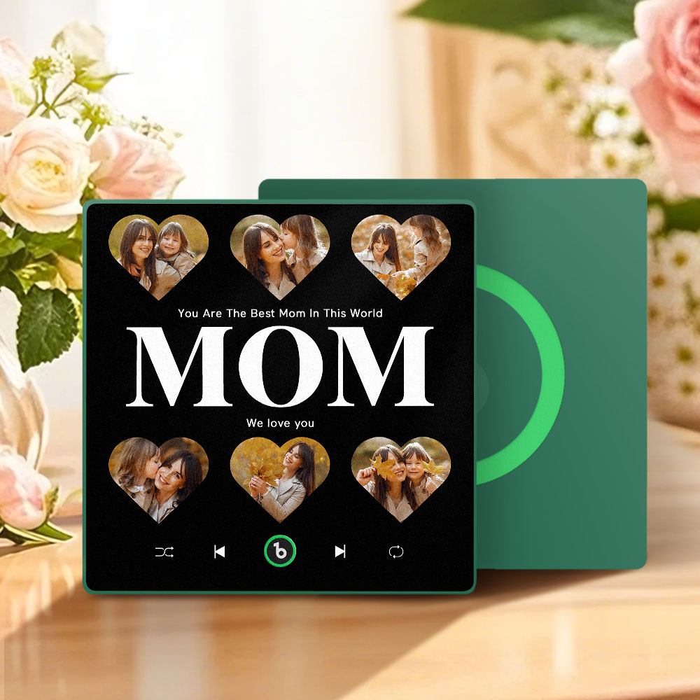 Custom Music & Multi Photo Fridge Magnet Personalized  Fridge Magnet Mother's Day Gift