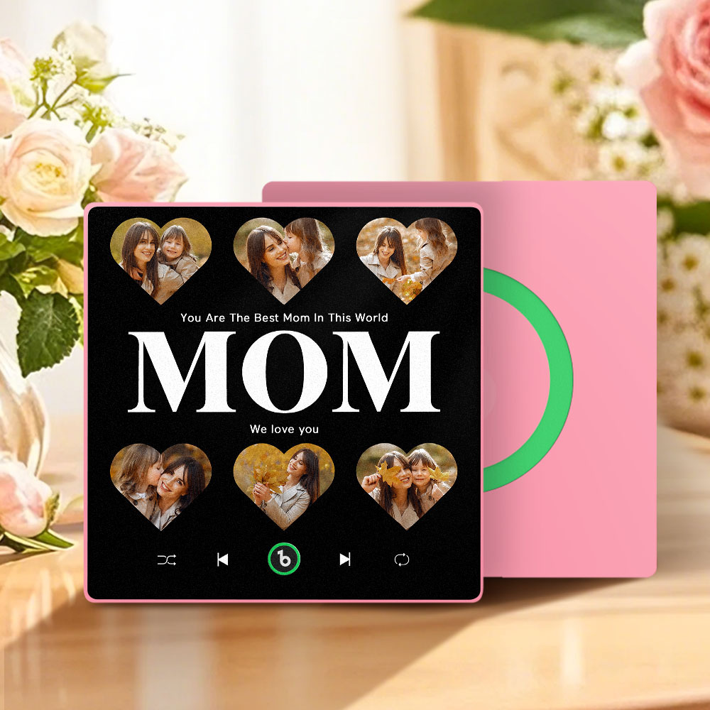 Custom Music & Multi Photo Fridge Magnet Personalized  Fridge Magnet Mother's Day Gift