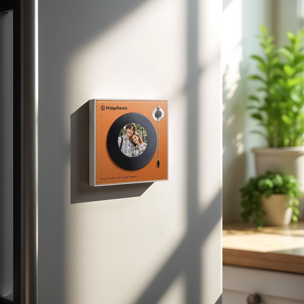 Custom Music Fridge Magnet Supports 1-6 Songs Personalized Photo Vintage Music Fridge Magnets for Boyfriend