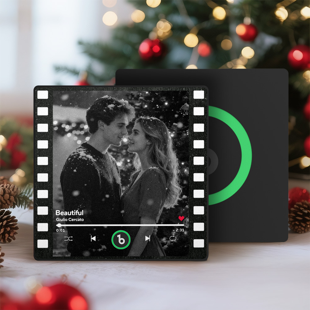 Custom Music Fridge Magnets Vintage Movie Colorful Frame Album Fridge Magnet Can Play Songs Christmas Gift for Couples - Bestchristmasgifts