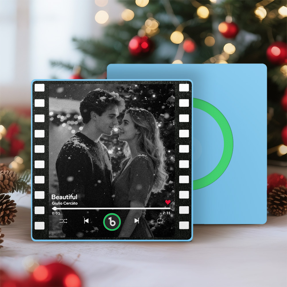 Custom Music Fridge Magnets Vintage Movie Colorful Frame Album Fridge Magnet Can Play Songs Christmas Gift for Couples - Bestchristmasgifts