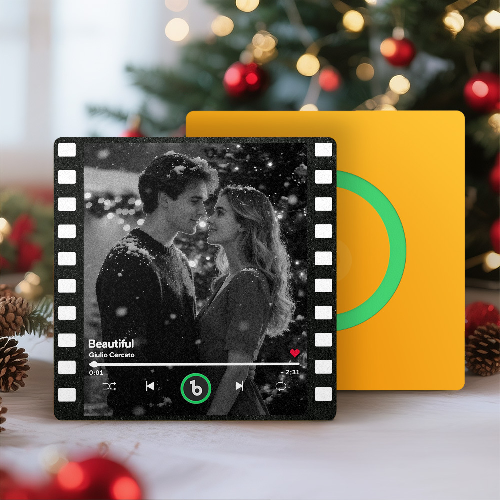 Custom Music Fridge Magnets Vintage Movie Colorful Frame Album Fridge Magnet Can Play Songs Christmas Gift for Couples - Bestchristmasgifts