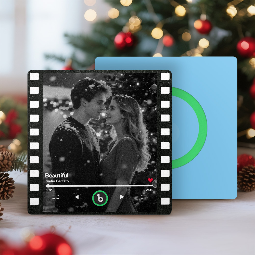 Custom Music Fridge Magnets Vintage Movie Colorful Frame Album Fridge Magnet Can Play Songs Christmas Gift for Couples - Bestchristmasgifts