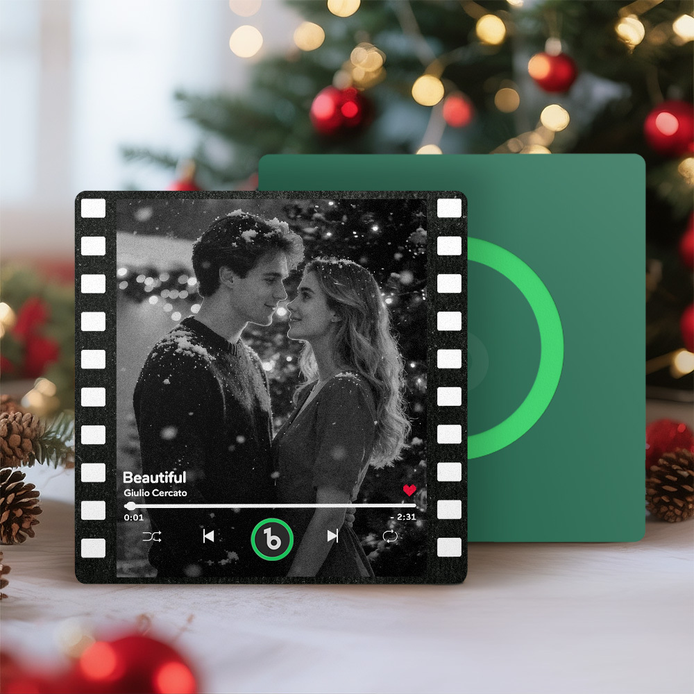 Custom Music Fridge Magnets Vintage Movie Colorful Frame Album Fridge Magnet Can Play Songs Christmas Gift for Couples - Bestchristmasgifts