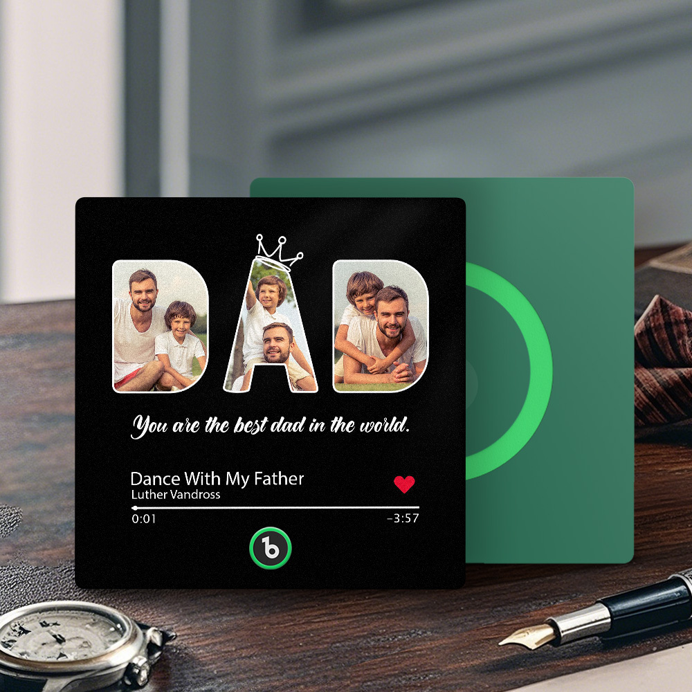 Custom Dad Music Fridge Magnet Gift for Father