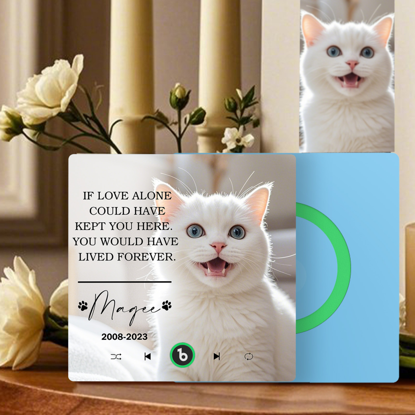 Custom Music Fridge Magnet Personalized Pet Photo & Name Magnet for Fridge That Can Play Songs Memorial Gifts for Pet Lover - Bestchristmasgifts