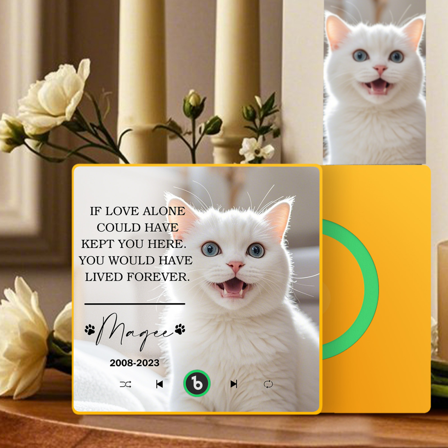 Custom Music Fridge Magnet Personalized Pet Photo & Name Magnet for Fridge That Can Play Songs Memorial Gifts for Pet Lover - Bestchristmasgifts