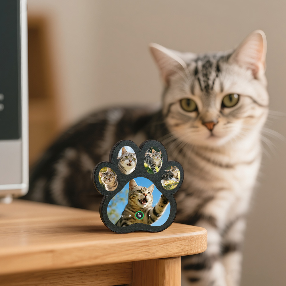 Custom Music Fridge Magnet Personalized Paw Print Song Magnets That Can Play Music Anniversary Gifts Memorial Gifts for Pet Lovers - Bestchristmasgifts