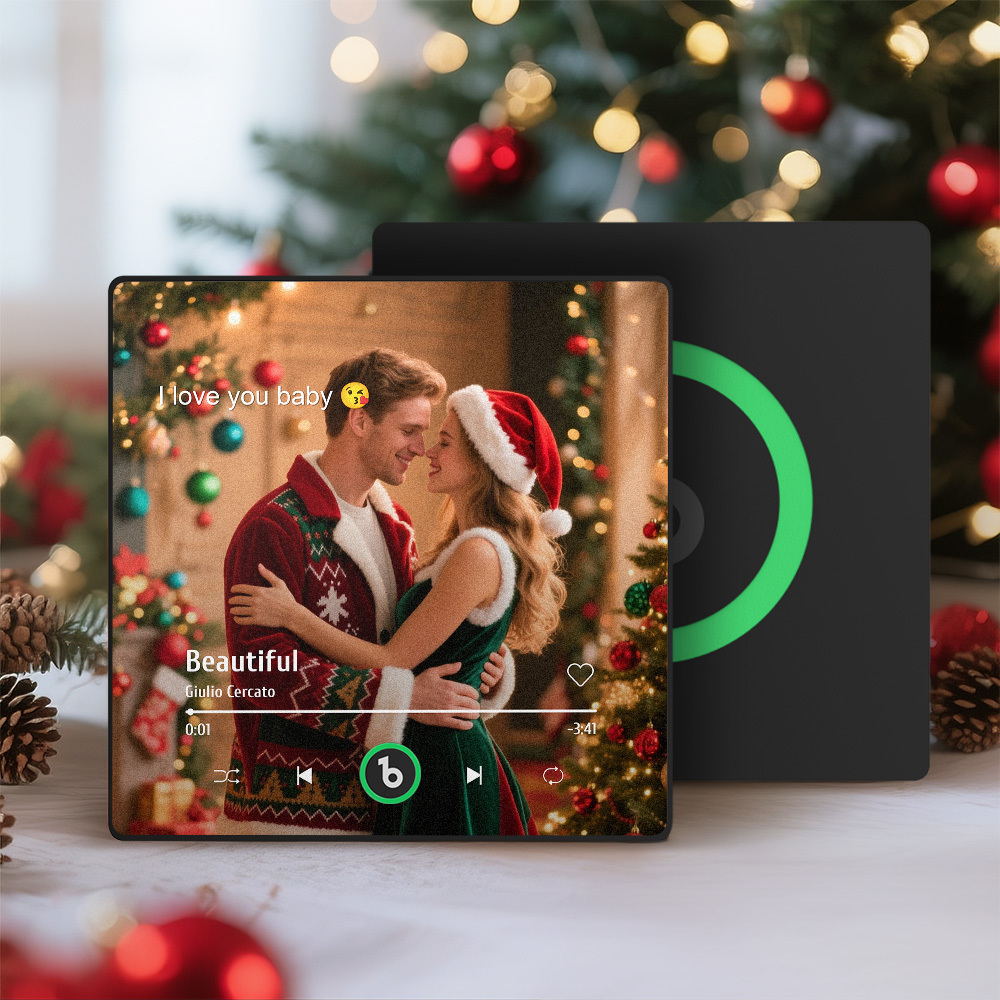 Custom Music Photo Fridge Magnet Personalized Photo Music Fridge Magnet Christmas Gift for Lover