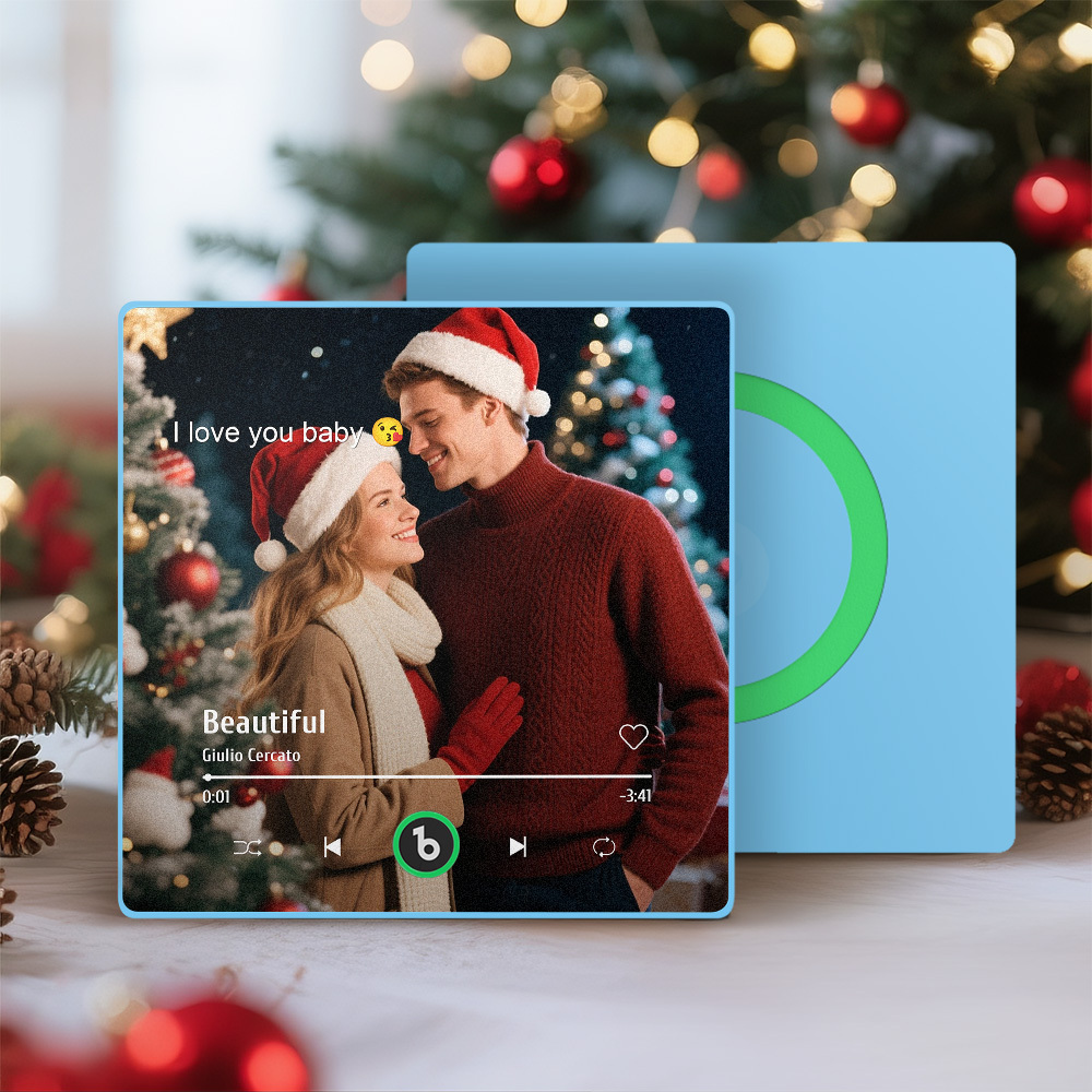 Custom Music Photo Fridge Magnet Personalized Photo Music Fridge Magnet Christmas Gift for Lover