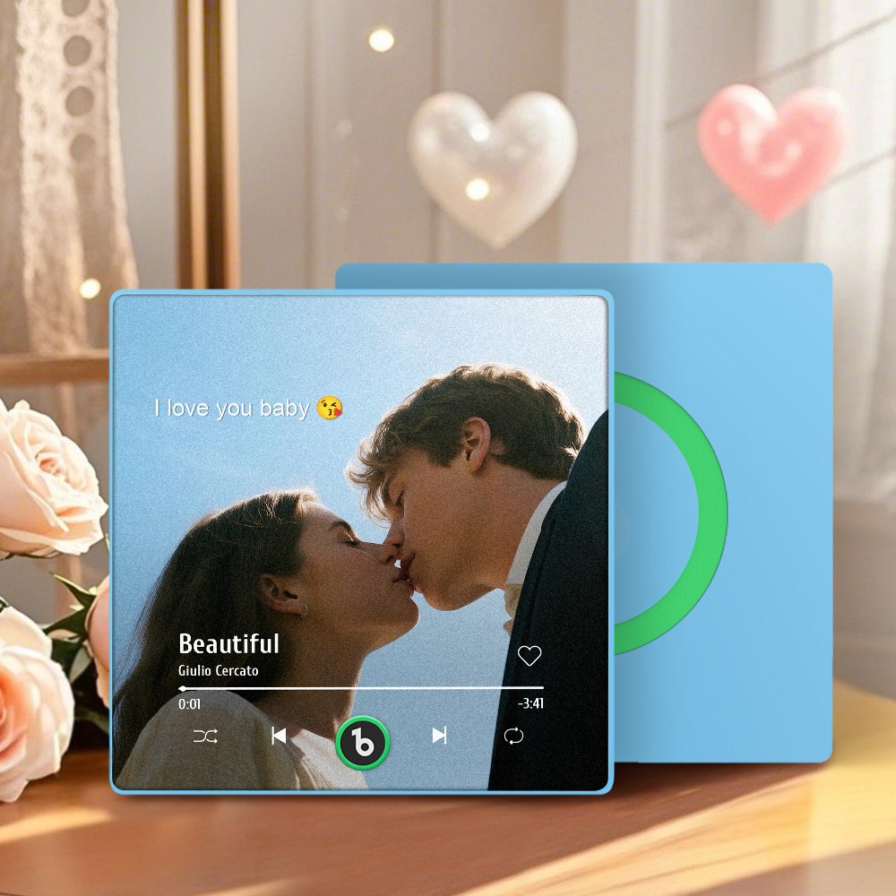 Custom Music Gift Fridge Magnet Custom Photo Music Box Music Box Play Song Valentine Gift For Her Photo Music Magnet Anniversary Gifts for Couple - Bestchristmasgifts